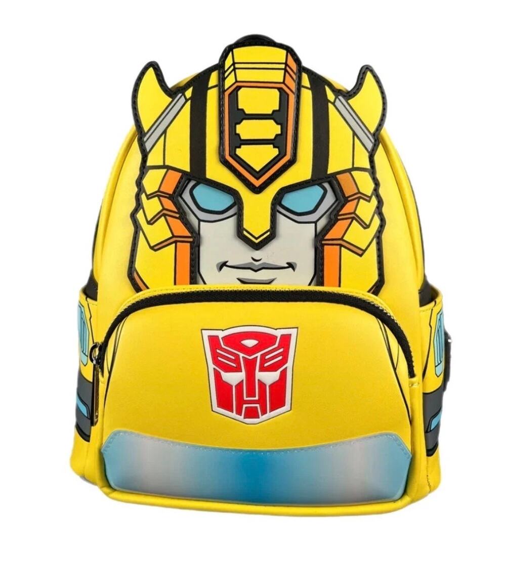 Loungefly Hasbro Transformers Bumblebee GITD Cosplay Backpack NWT